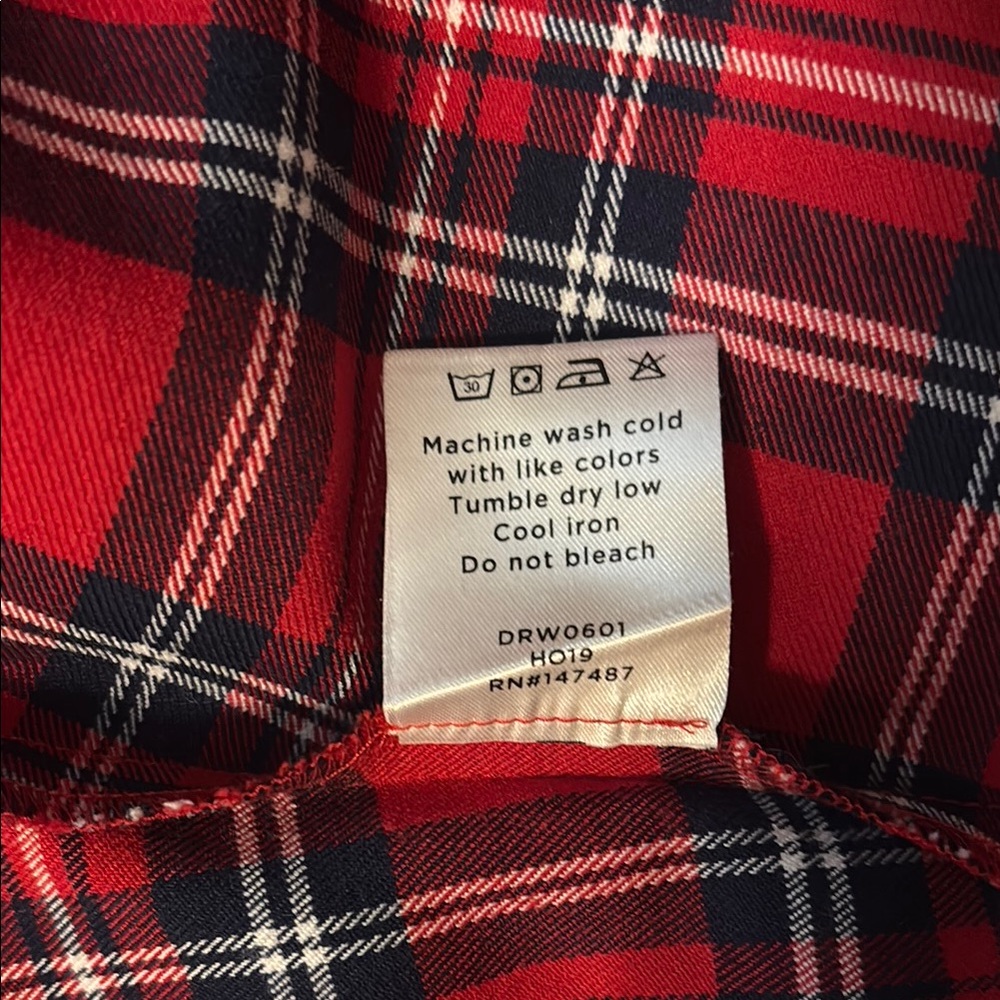 Draper James Red and Blue Pleated Puff Sleeve Midi Dress - Picture 6 of 6